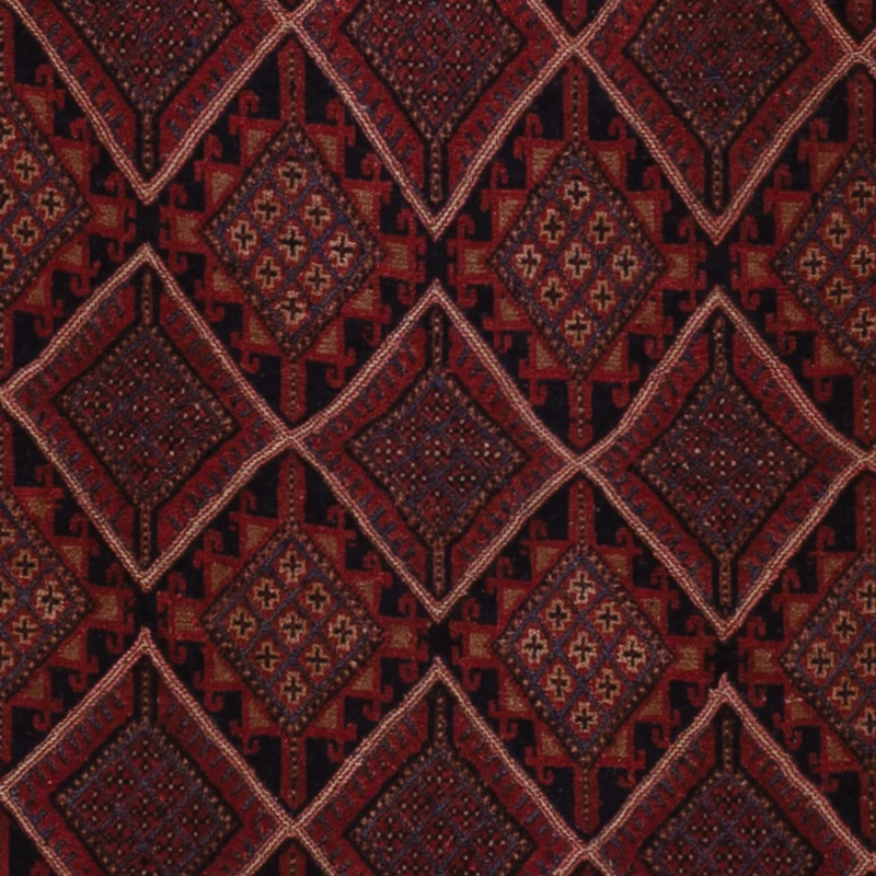 Kelim Afghan Teppich 139x198cm - dunkelrot
