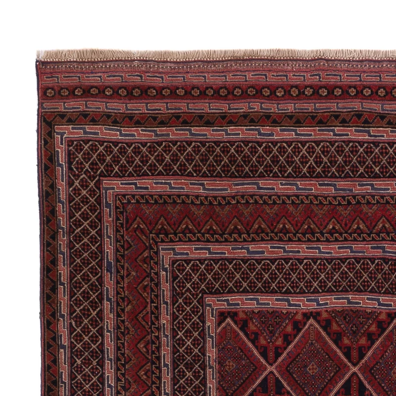 Kelim Afghan Teppich 139x198cm - dunkelrot