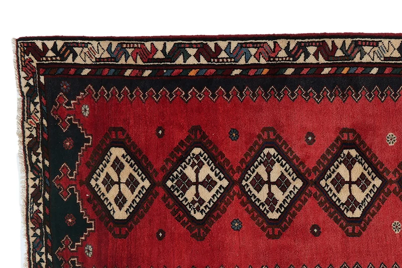 Afshar · Handgeknüpft – Rot, 300x84 cm