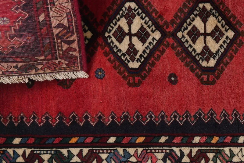 Afshar · Handgeknüpft – Rot, 300x84 cm