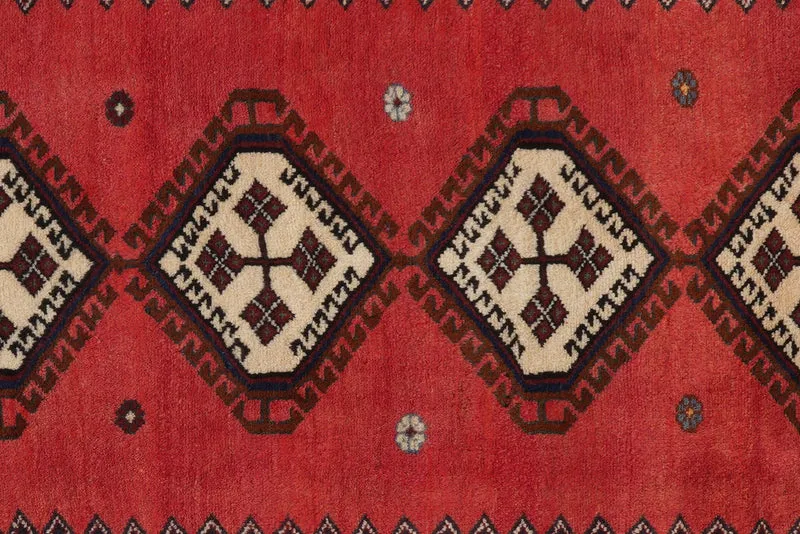Afshar · Handgeknüpft – Rot, 300x84 cm