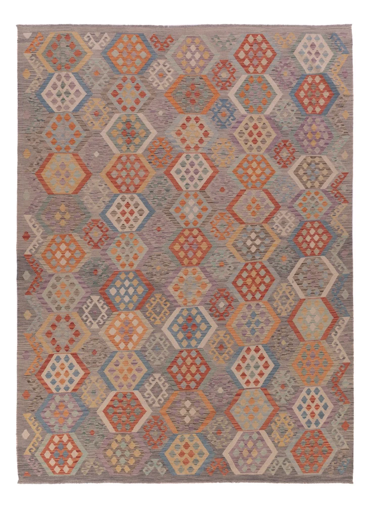 Kelim Maimene Teppich 256x350cm - mehrfarbig