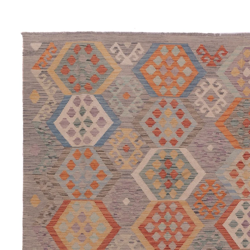 Kelim Maimene Teppich 256x350cm - mehrfarbig