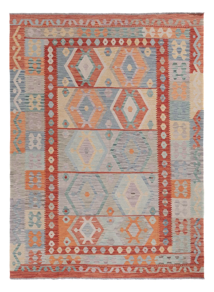 Kelim Maimene Teppich 181x250cm - mehrfarbig