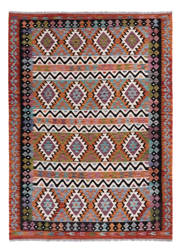 Kelim Maimene Teppich 183x245cm - mehrfarbig