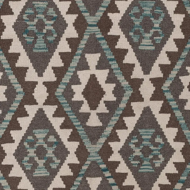 Kelim Maimene Teppich 206x286cm - dunkelgrau