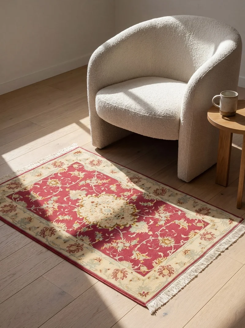 Tabriz 50 Raj · Handgeknüpft – Rot, 111x67 cm