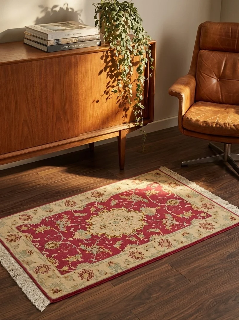 Tabriz 50 Raj · Handgeknüpft – Rot, 111x67 cm