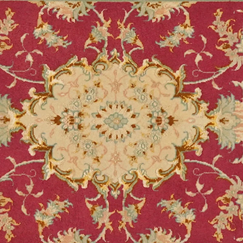 Tabriz 50 Raj · Handgeknüpft – Rot, 111x67 cm