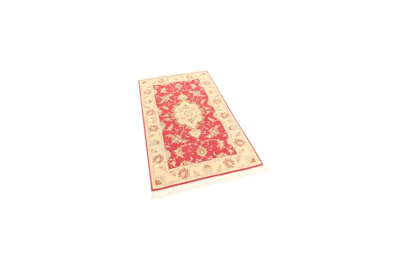 Tabriz 50 Raj · Handgeknüpft – Rot, 111x67 cm