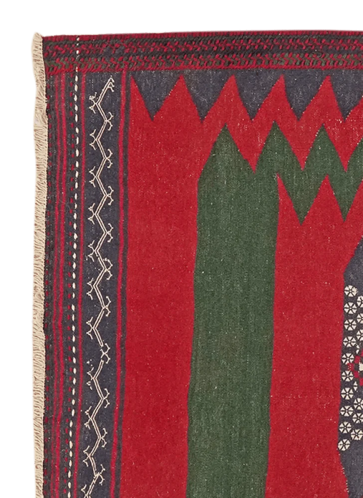 Sofreh Afshar · Handgewebt – Rot, 116x114 cm