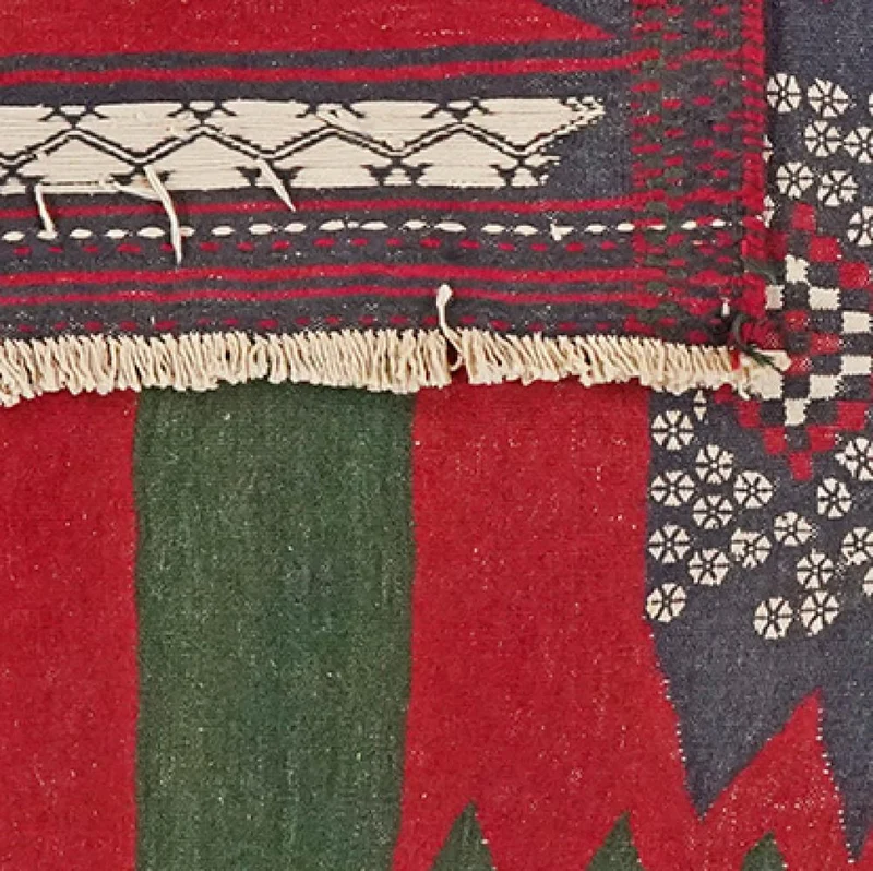 Sofreh Afshar · Handgewebt – Rot, 116x114 cm
