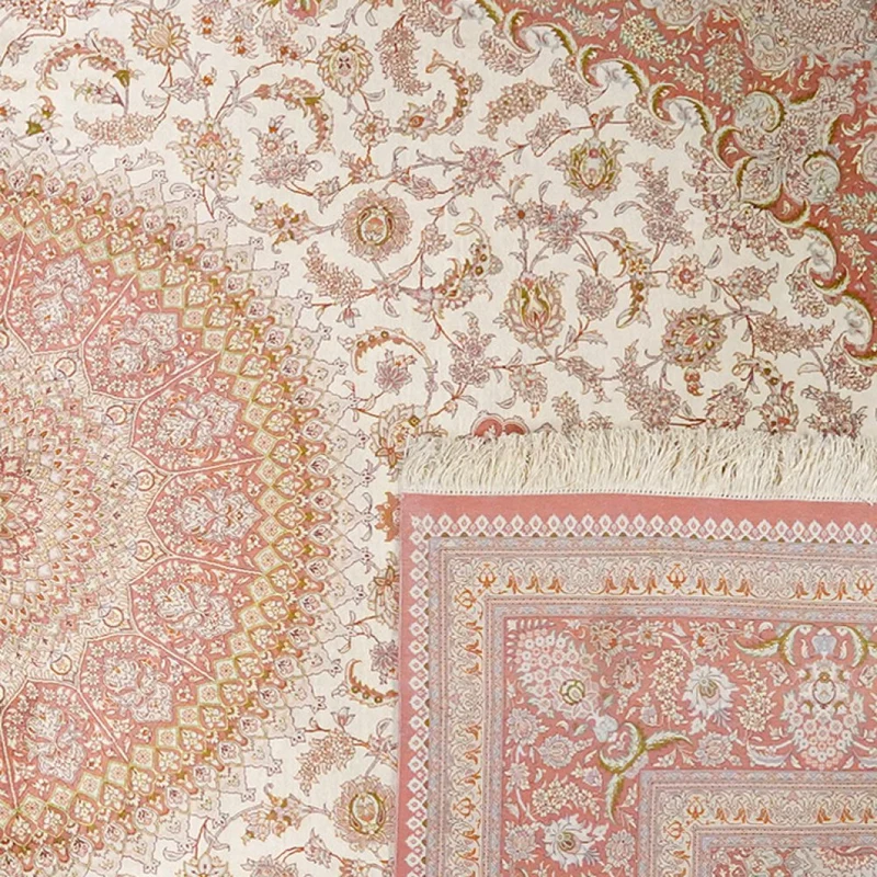 Ghoum Seide · Handgeknüpft – Beige, 305x198 cm