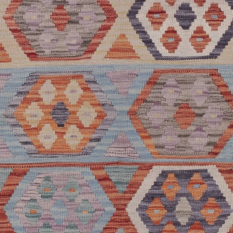 Kelim Maimene Teppich 79x302cm - mehrfarbig