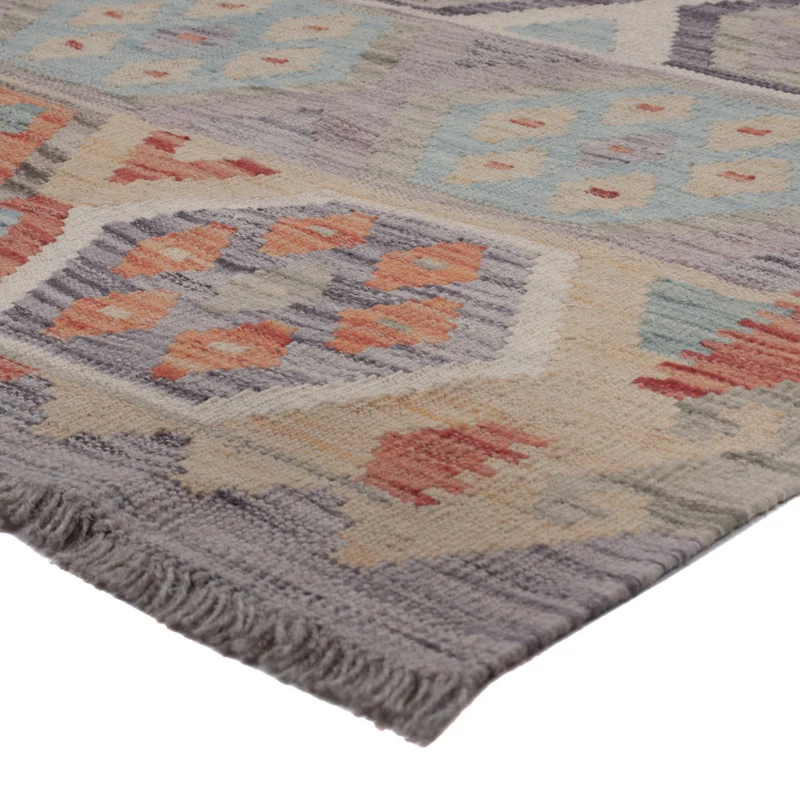 Kelim Maimene Teppich 79x302cm - mehrfarbig