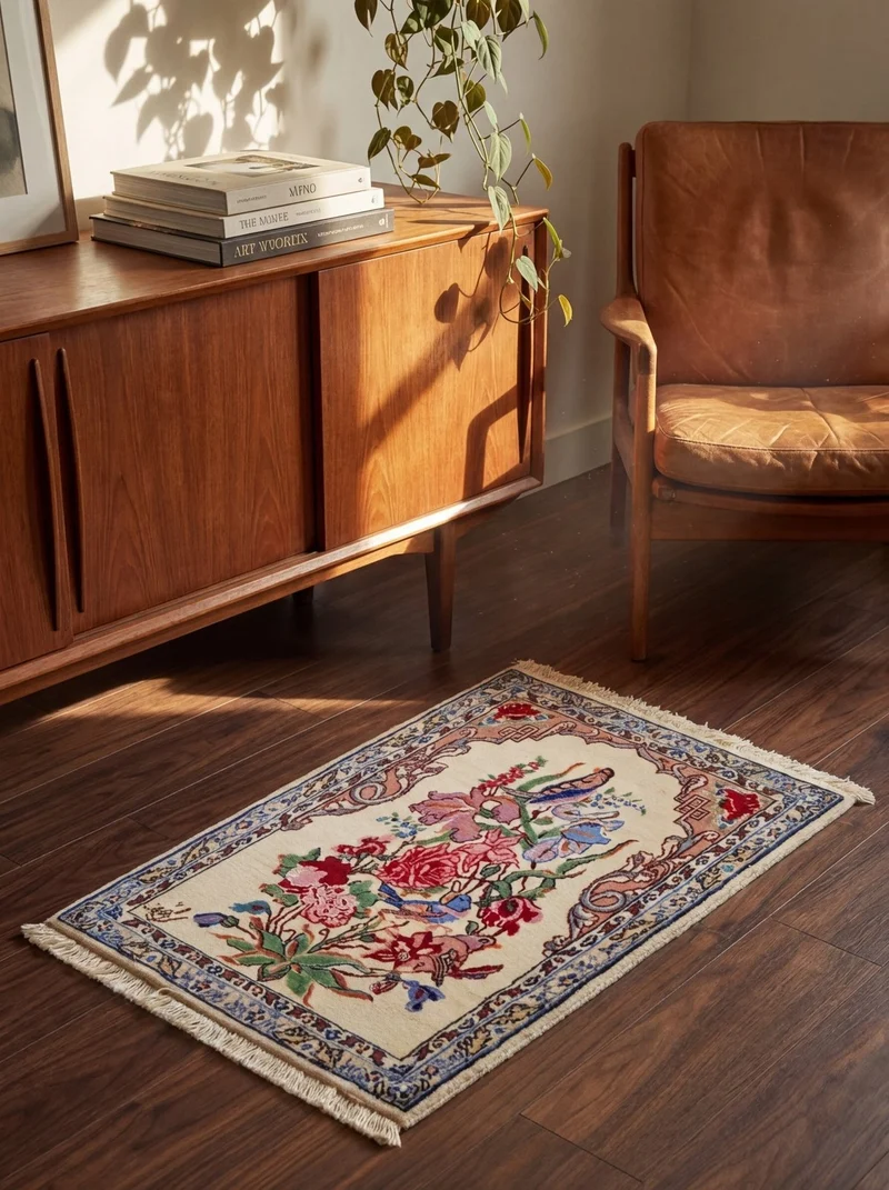 Isfahan · Handgeknüpft – Beige, 53x37 cm