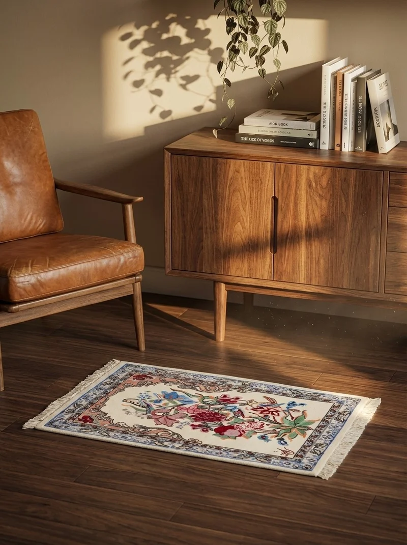 Isfahan · Handgeknüpft – Beige, 55x39 cm