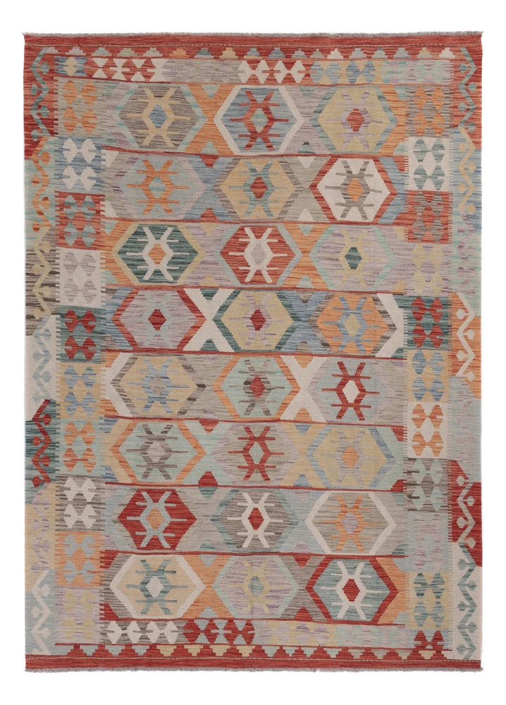 Kelim Maimene Teppich 176x244cm - mehrfarbig