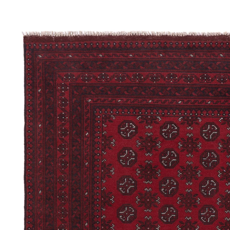 Afghan Teppich - Filpa - 200 x 292 cm - dunkelrot