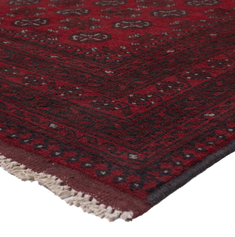 Afghan Teppich - Filpa - 200 x 292 cm - dunkelrot