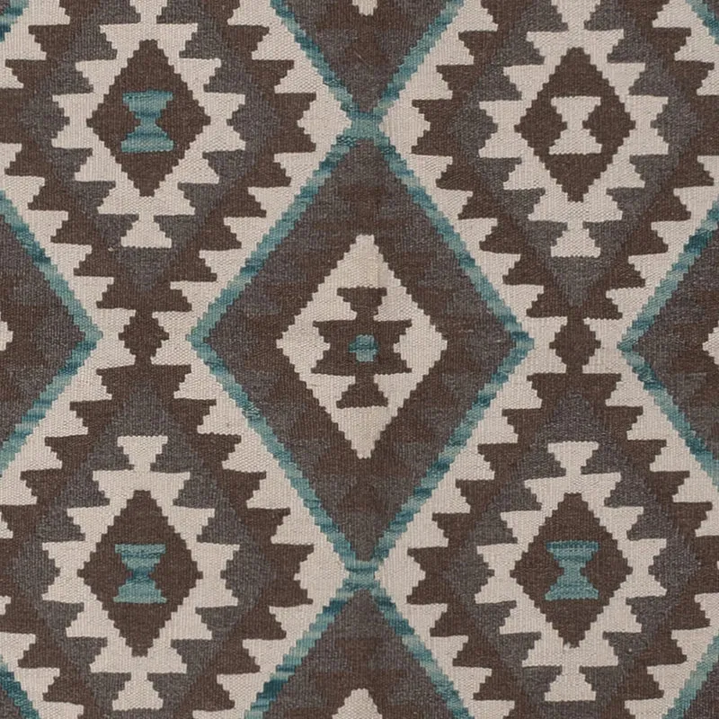Kelim Maimene Teppich 204x300cm - dunkelgrau