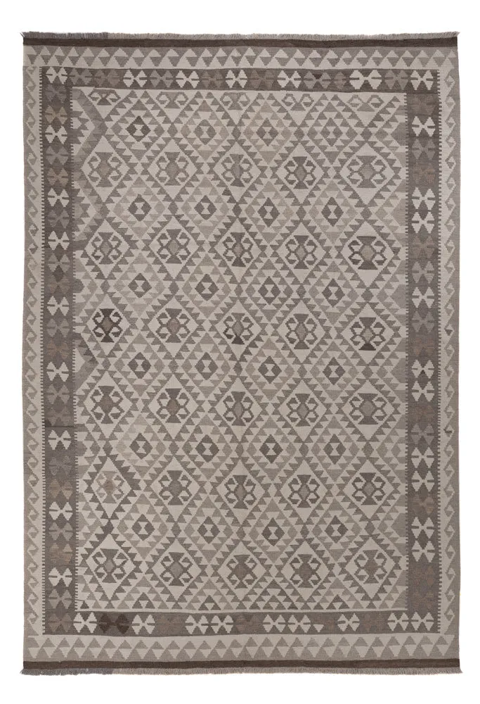 Kelim Maimene Teppich 206x297cm - hellgrau