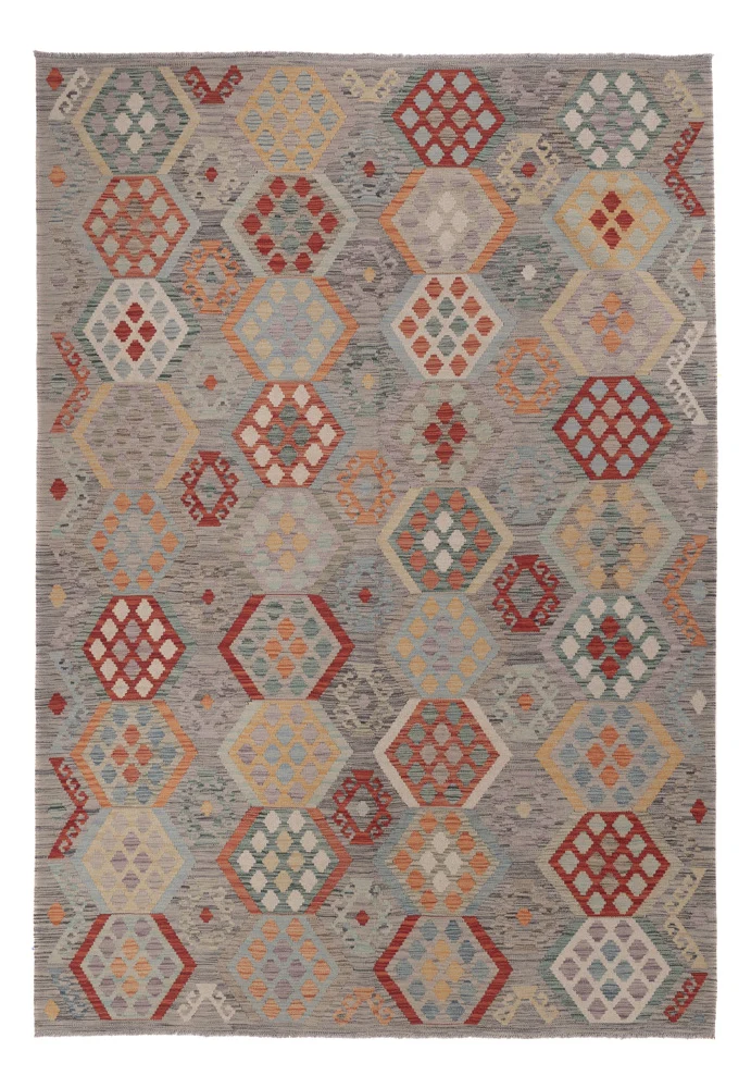 Kelim Maimene Teppich 205x299cm - mehrfarbig