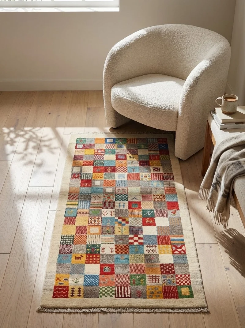 Gabbeh Sonnat · Handgeknüpft – Bunt, 170x81 cm