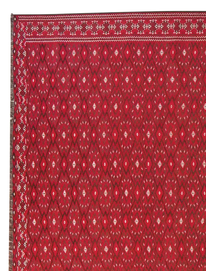 Kelim Turkman · Handgewebt – Rot, 345x220 cm