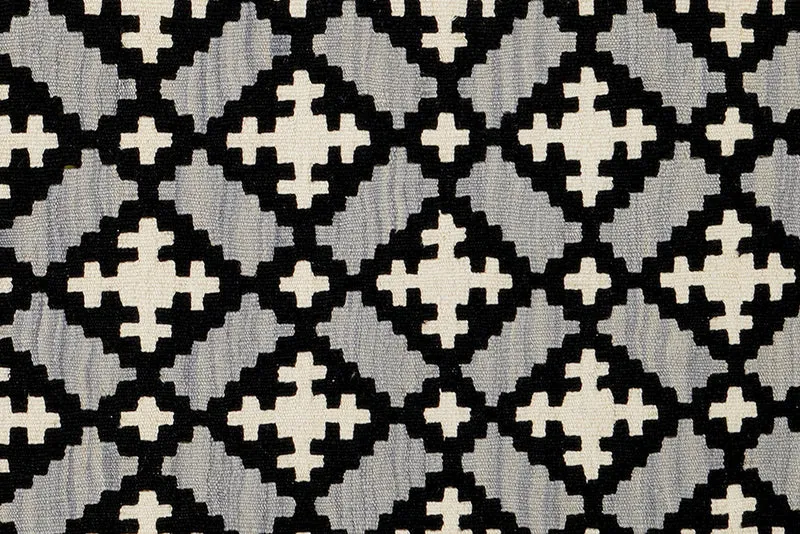 Kelim Gashgai · Handgewebt – Schwarz, 177x124 cm