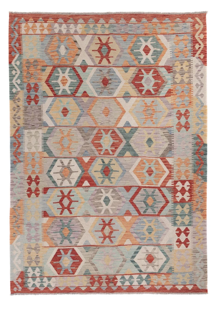 Kelim Maimene Teppich 181x248cm - mehrfarbig
