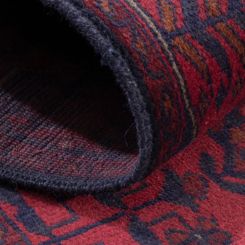 Läufer Afghan - Kunduz - 79 x 295 cm - dunkelrot