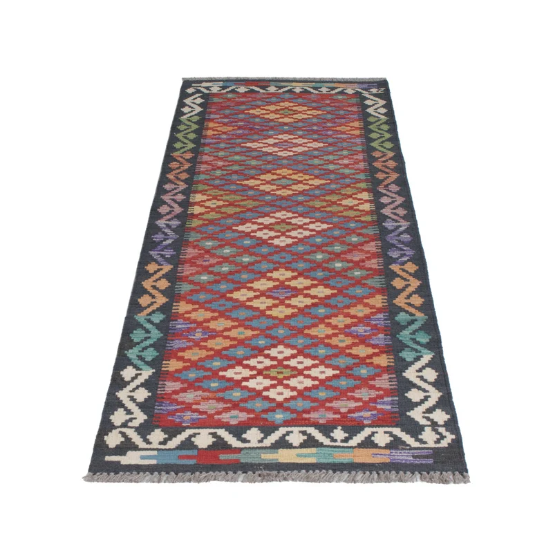 Kelim Maimene Teppich 60x200cm - mehrfarbig