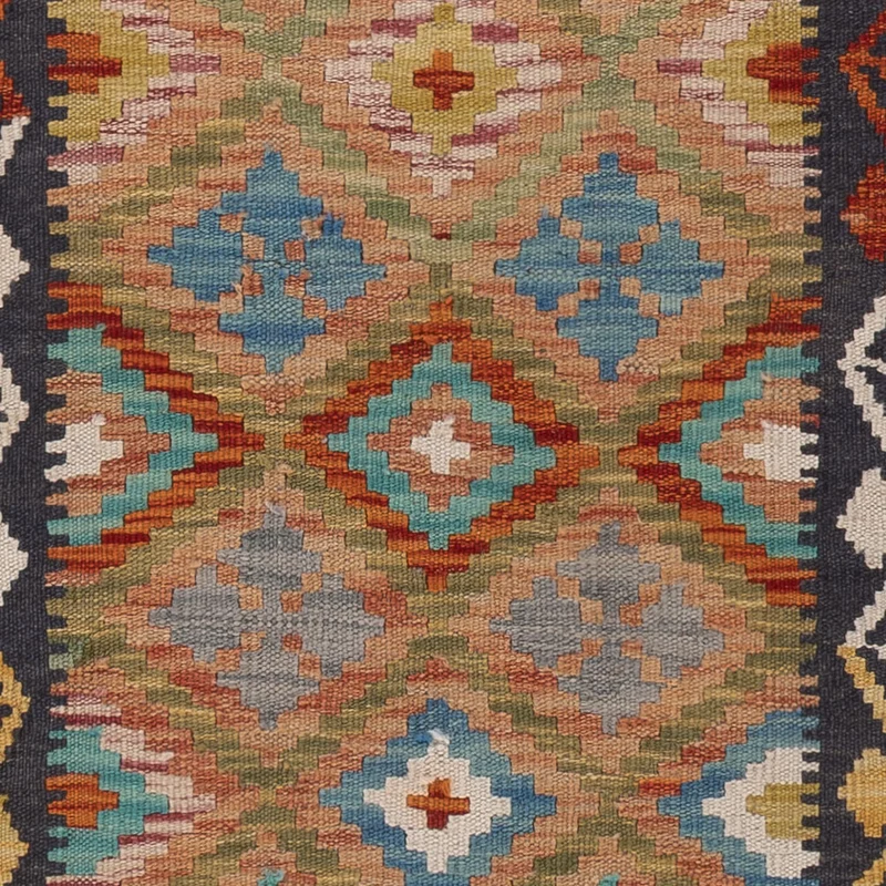 Kelim Maimene Teppich 58x203cm - mehrfarbig