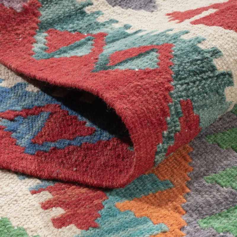 Kelim Maimene Teppich 76x209cm - mehrfarbig
