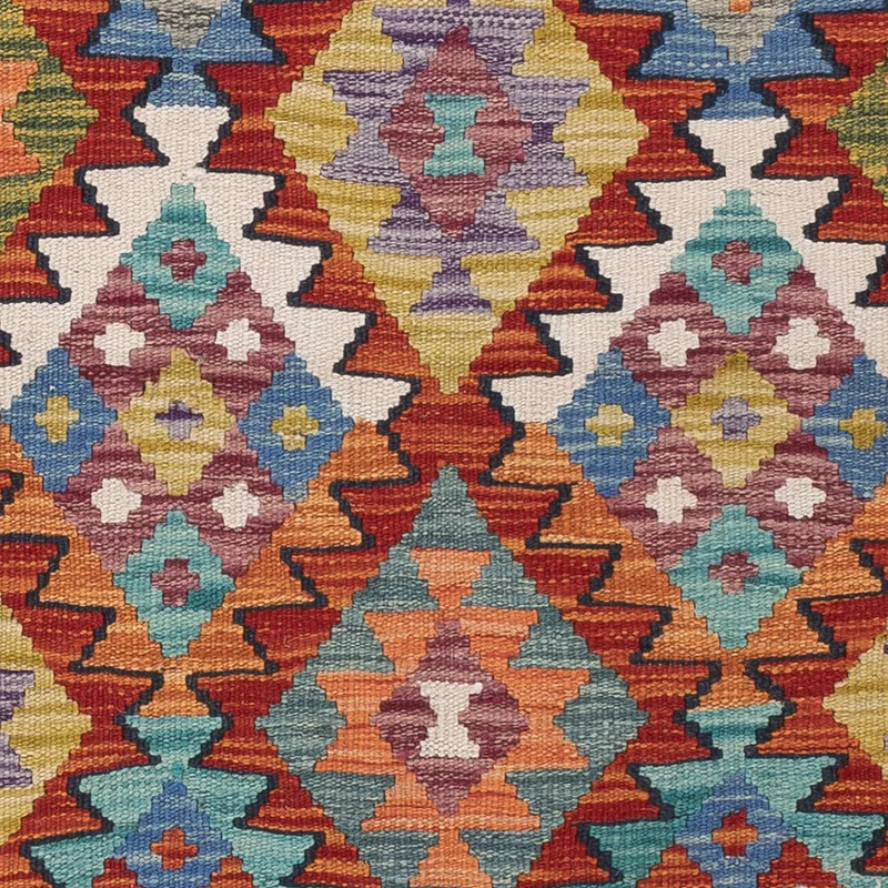 Kelim Maimene Teppich 80x191cm - mehrfarbig