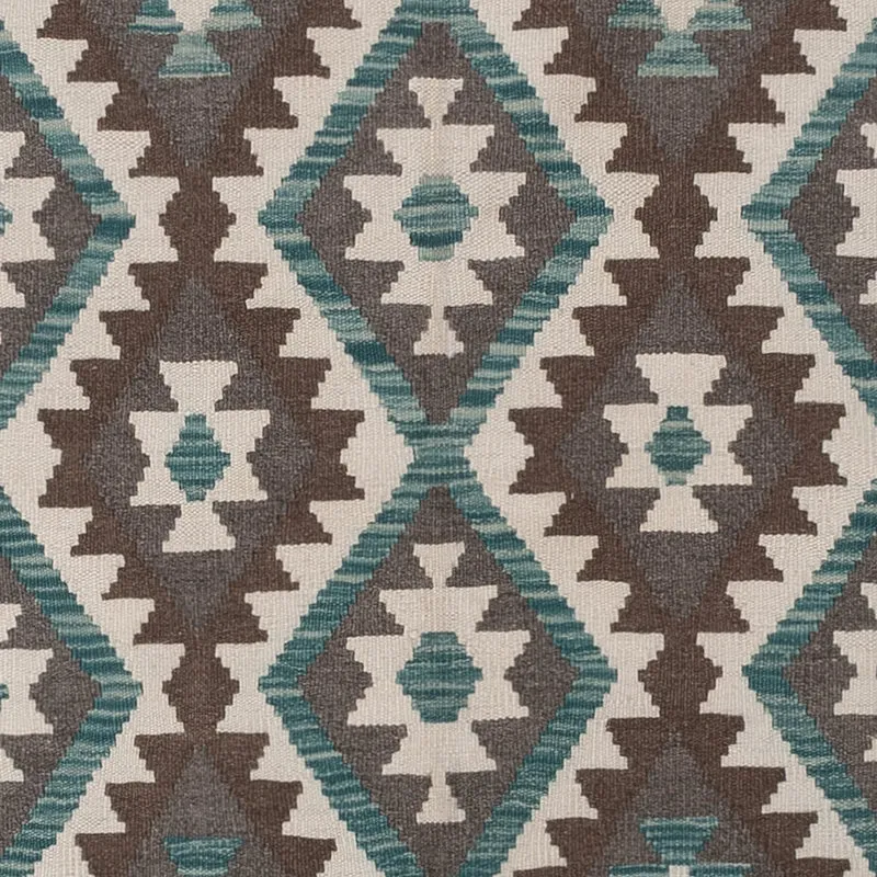 Kelim Maimene Teppich 197x294cm - dunkelgrau