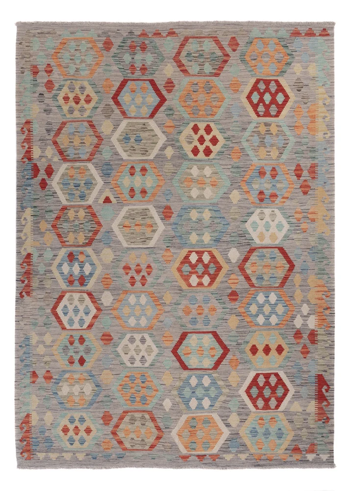 Kelim Maimene Teppich 183x252cm - mehrfarbig
