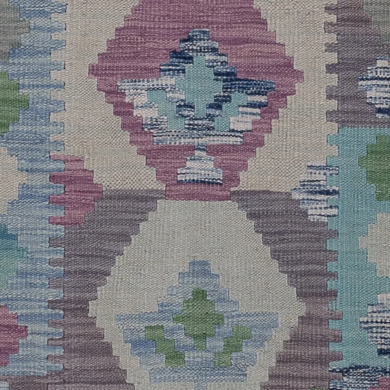 Kelim Maimene Teppich 77x295cm - mehrfarbig