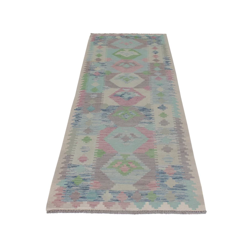 Kelim Maimene Teppich 77x295cm - mehrfarbig