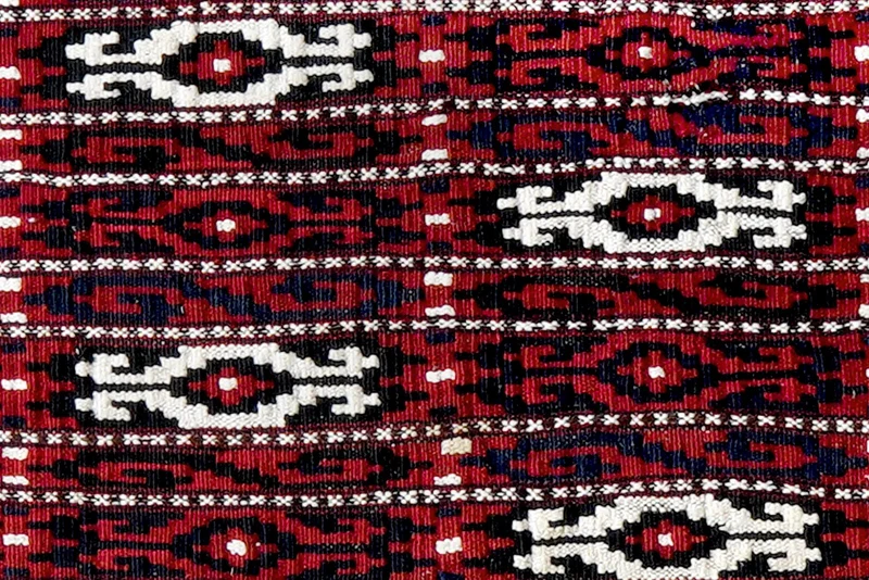 Kelim Turkman · Handgewebt – Rot, 50x116 cm