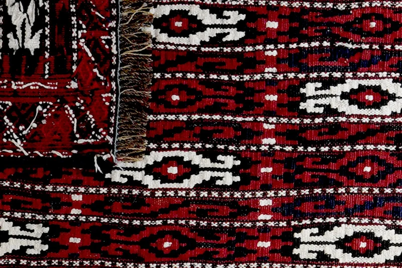 Kelim Turkman · Handgewebt – Rot, 50x116 cm