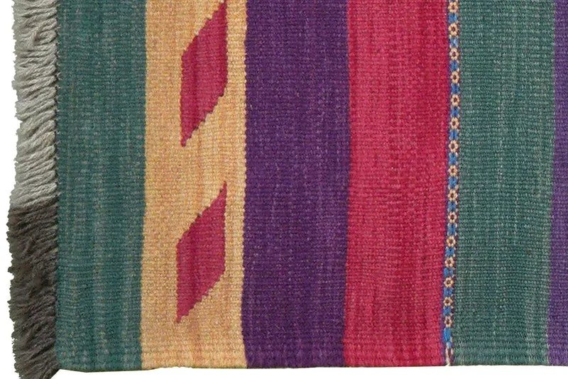 Kelim Gashgai · Handgewebt – Bunt, 203x64 cm