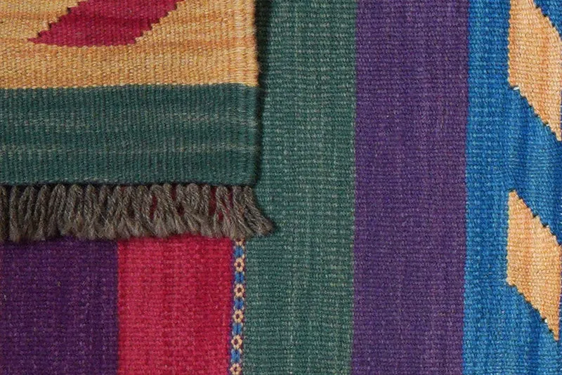 Kelim Gashgai · Handgewebt – Bunt, 203x64 cm