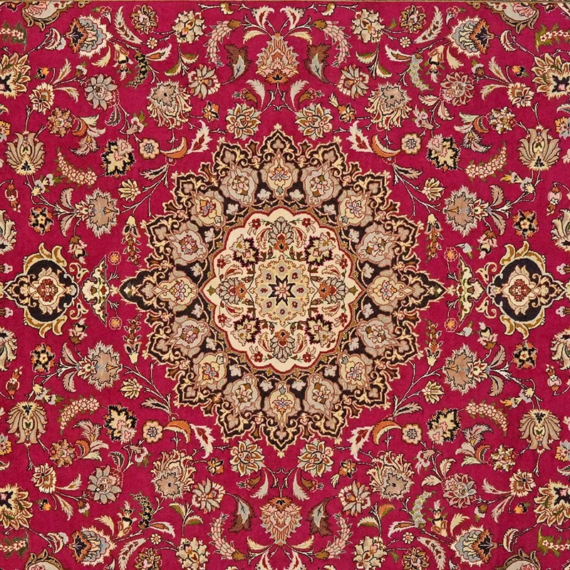Tabriz 50 Raj · Handgeknüpft – Rot, 294x201 cm