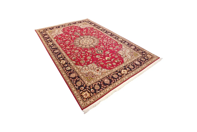 Tabriz 50 Raj · Handgeknüpft – Rot, 294x201 cm