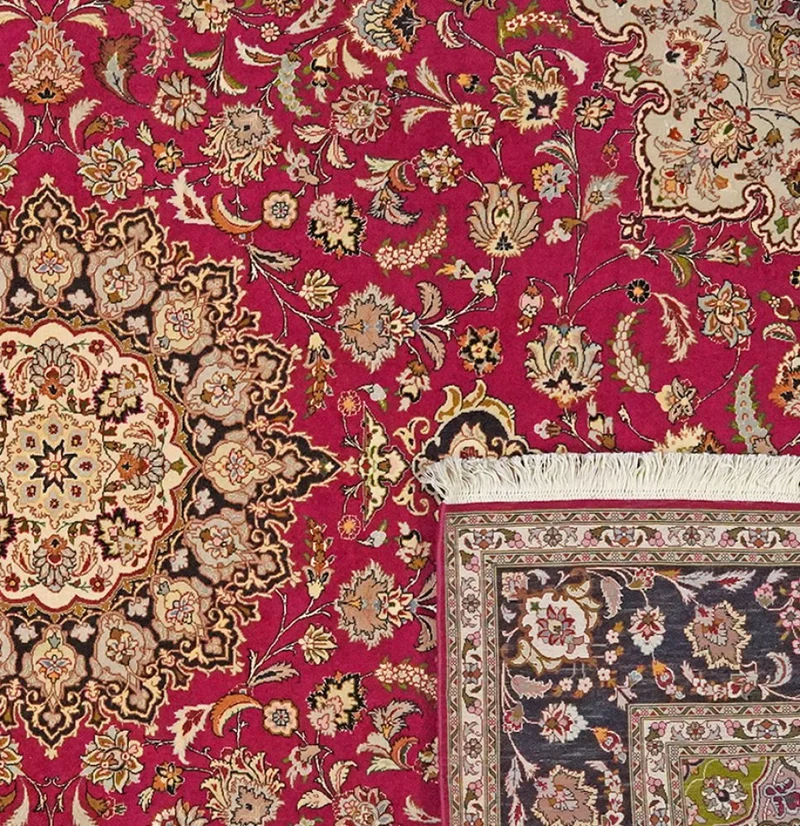 Tabriz 50 Raj · Handgeknüpft – Rot, 294x201 cm