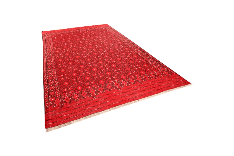 Kelim Turkman · Handgewebt – Rot, 337x225 cm