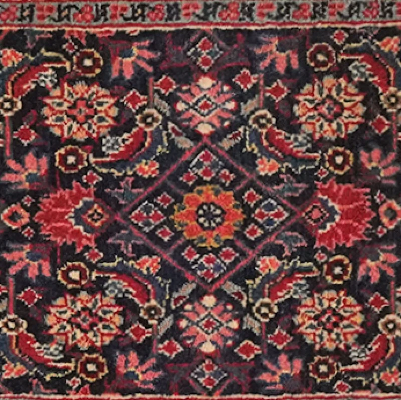 Hamadan · Handgeknüpft – Blau, 55x50 cm