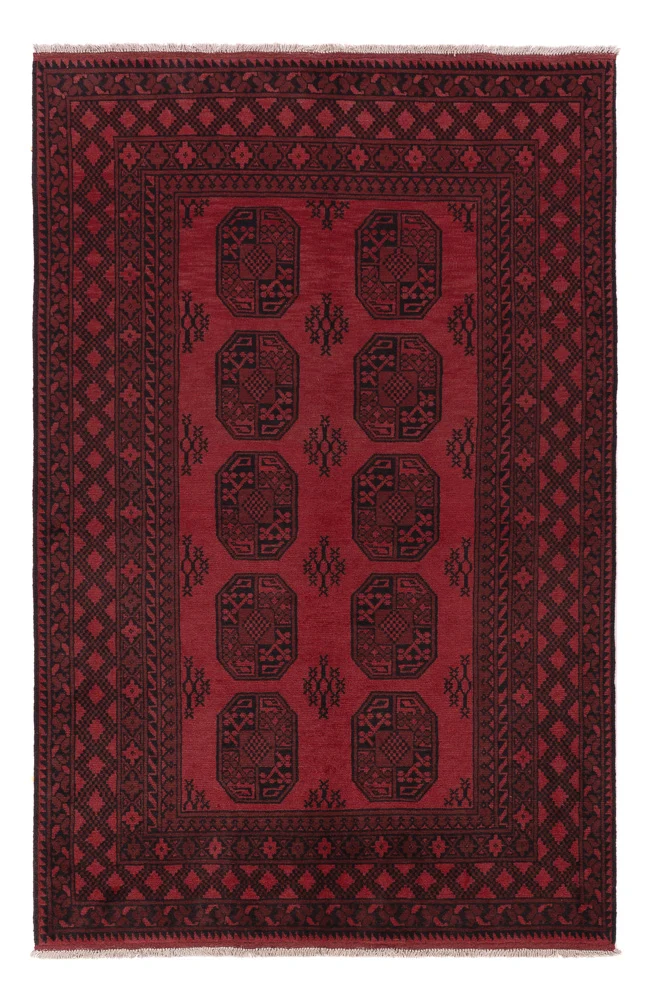 Akhche Teppich 162x242cm - Perserteppich - dunkelrot